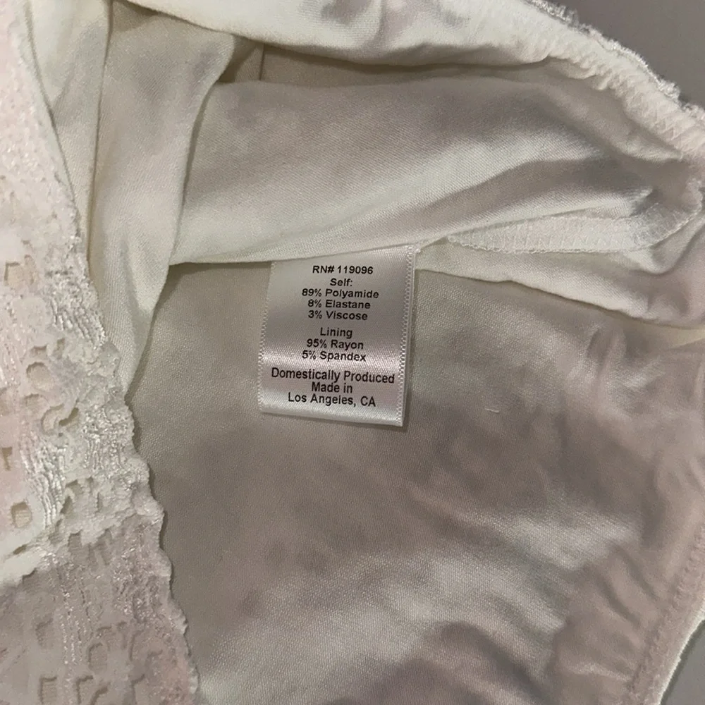 NIGHTCAP Anthropologie *Navajo* white lace crop boho mini micro festival top XS